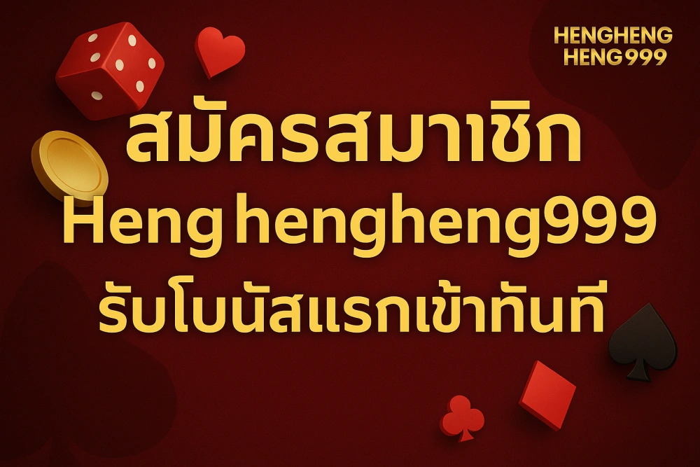 สมัครสมาชิก Hengheng999 รับโบนัสแรกเข้าทันที